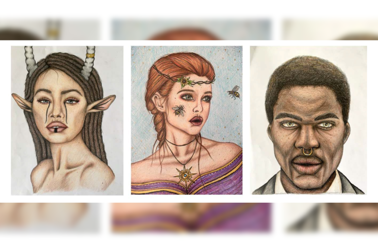 Students fantasy paintings