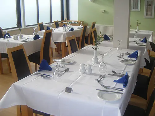 Tables set up at Perrycroft