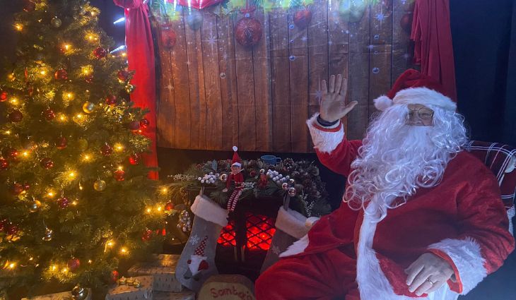Photo of Santa in his Grotto at Rodbaston Animal Zone