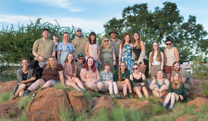 Group shot of our HE Animal students in South Africa