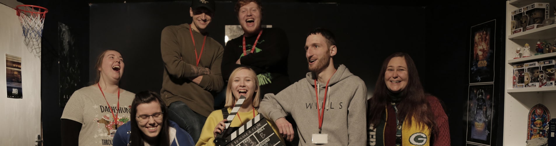 Students smiling and laughing