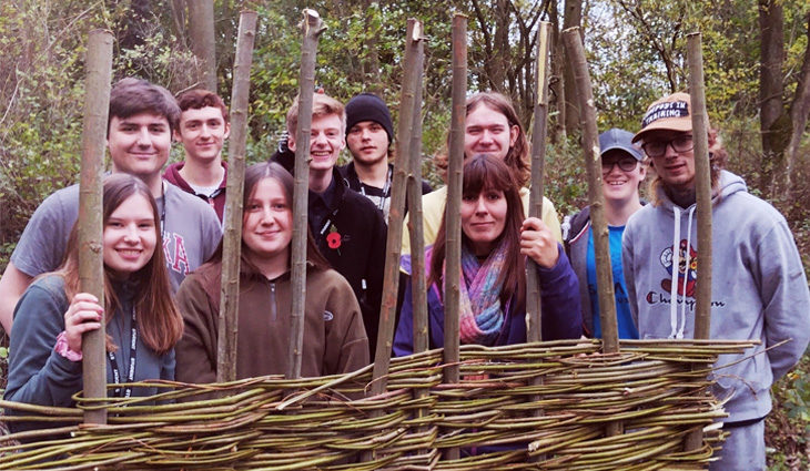 Photograph of Countryside Level 3 Year 1 students demonstrating their work