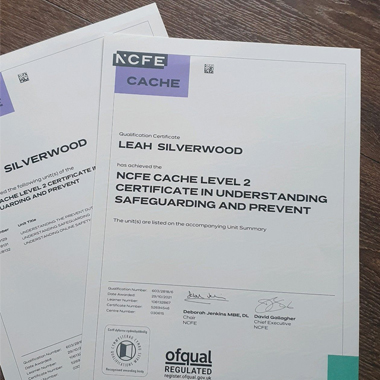 Leah Silverwood Safeguarding and Prevent Certificate