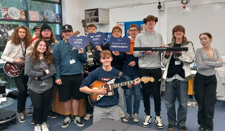 Photo of music students