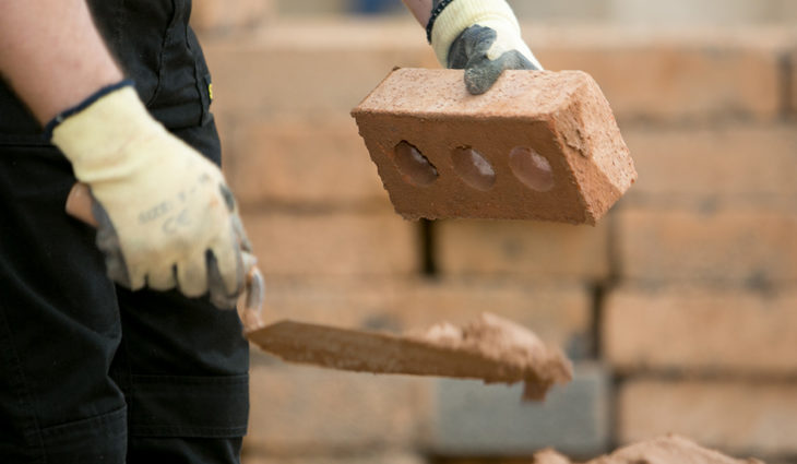 Person doing bricklaying