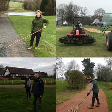 James, an apprentice working on a golf course