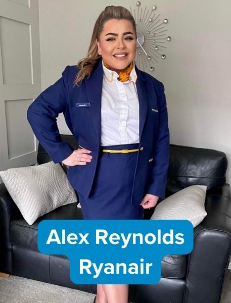 Former travel student Alex Reynolds now working for Ryanair