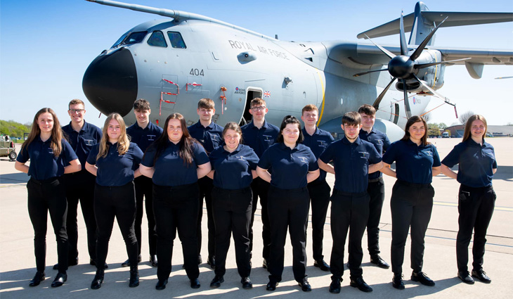 Cannock Public Service learners at RAF