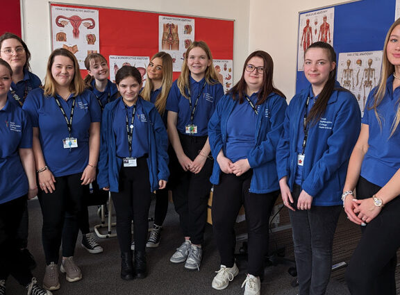 Photo of Health and Social Care Level 3 Year 1 students at Cannock