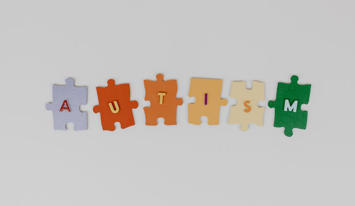 Autism spelt out with puzzle pieces