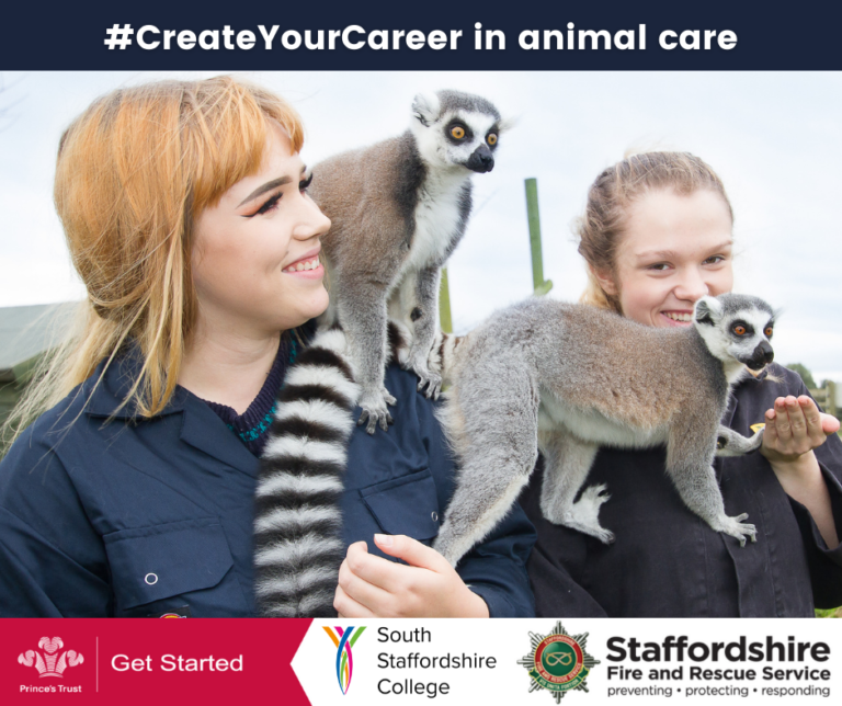 Students and our lemurs at Rodbaston Animal Zone