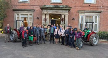 Rodbaston 100 Event Guests Outside of Rodbaston Hall