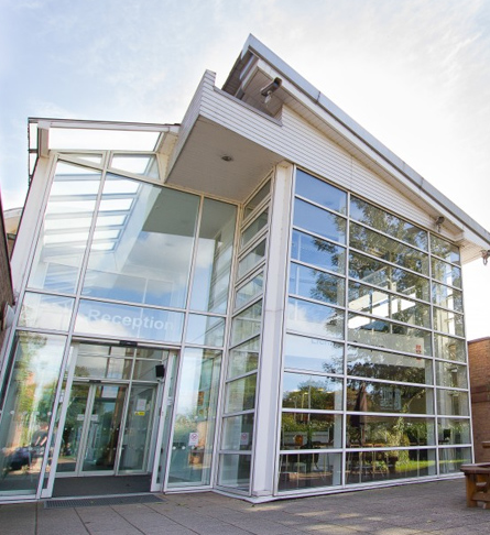 Photograph of the entrance to lichfield College