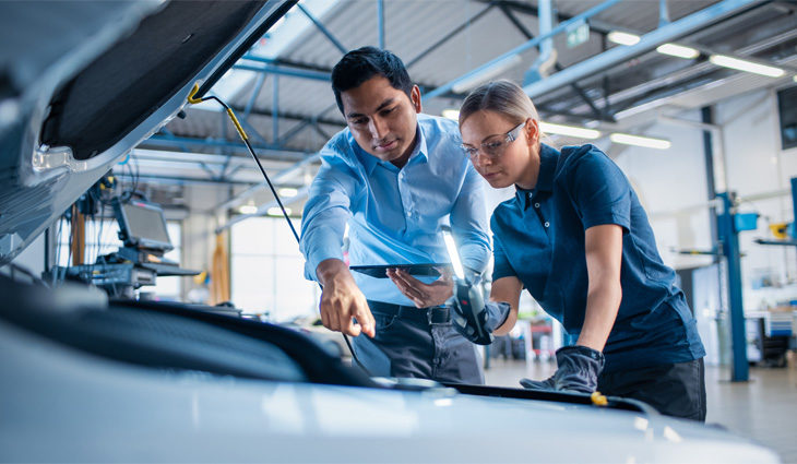 Female automotive technician