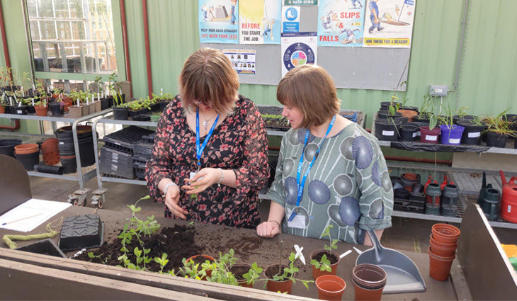 Nicola helping Grace 730x425