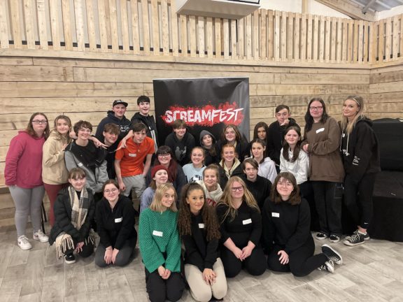 Lichfield College students at Screamfest