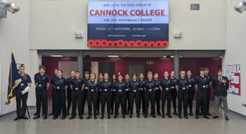 Public Services students at Cannock College on Remembrance Day 2022