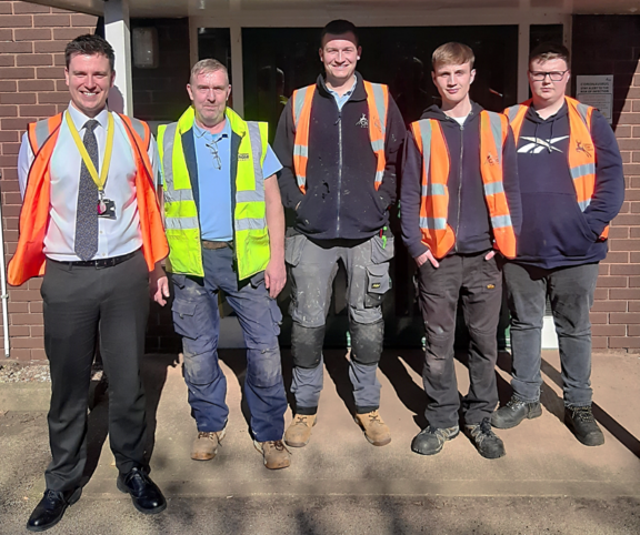 Trade leaners on work experience with Cannock Council