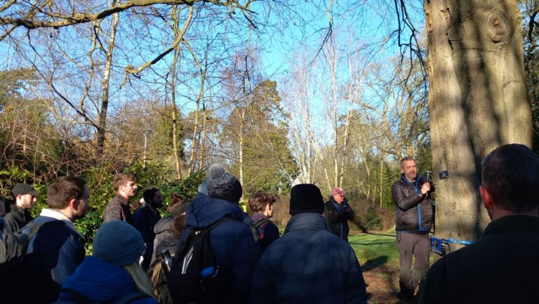 Group arboriculture demonstration at Rodbaston College