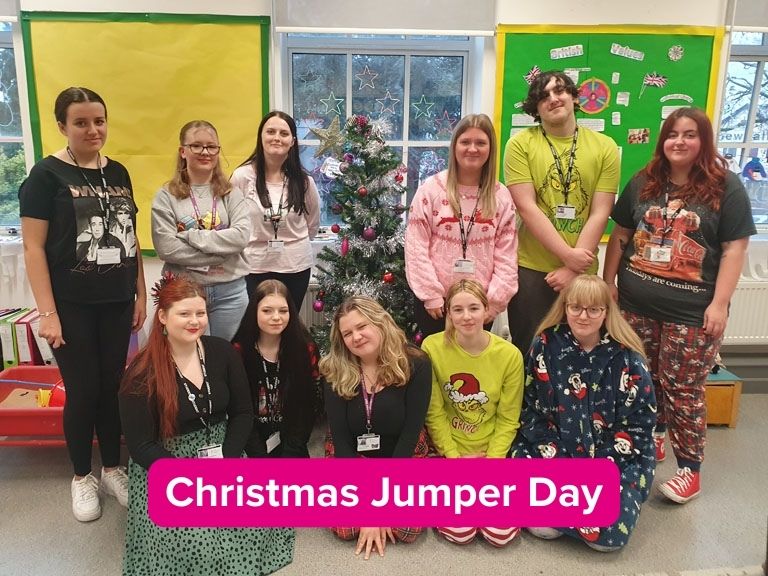 Early Years learners at Cannock celebrating Christmas Jumper Day