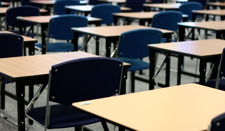 Photo of exam tables set up