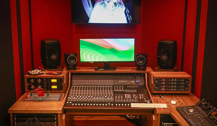 Music studio control room