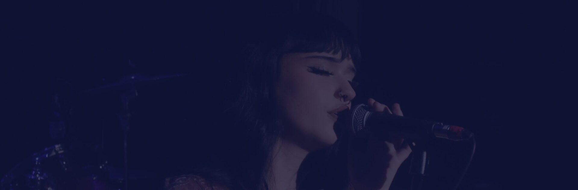 Female student singing