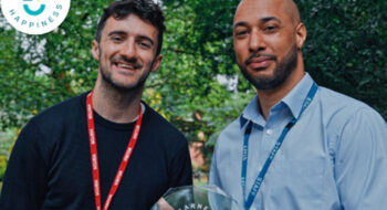 Carl and Asher with Trailblazer award