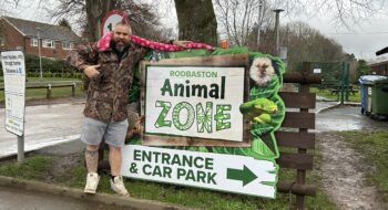Spud Man outside Rodbaston Animal Zone
