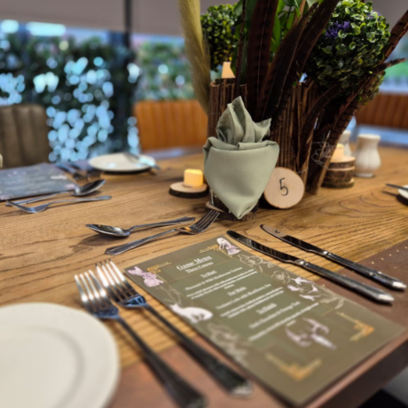 A photo showing the layout of a table