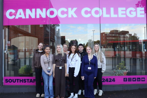 T Level health students at Cannock College